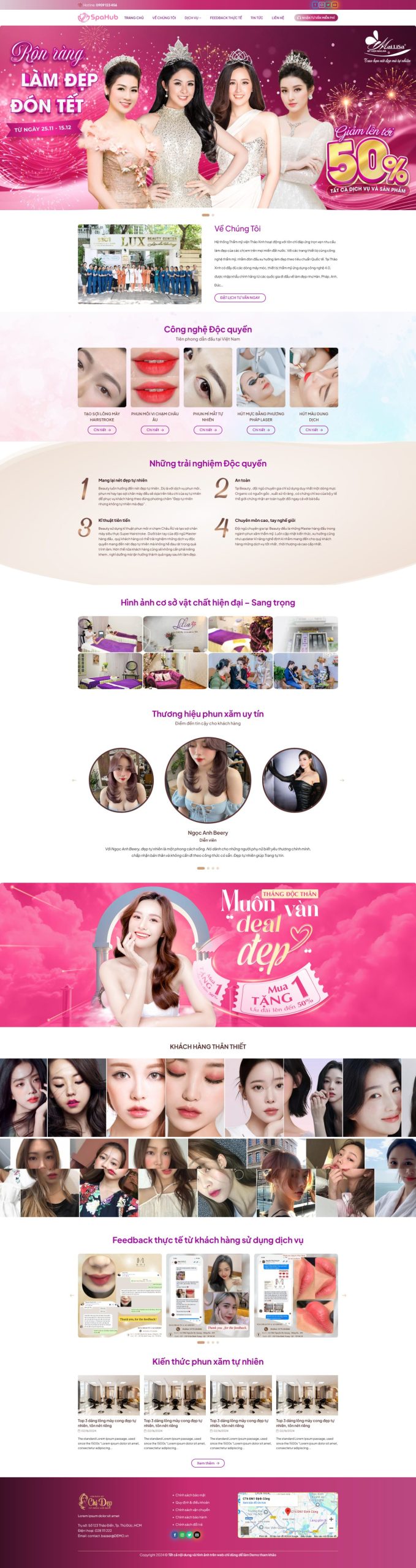 Giao Diện Website Spa Đẹp Chuẩn SEO Mới Nhất 2026 tại Buôn Ma Thuột, Đắk Lắk