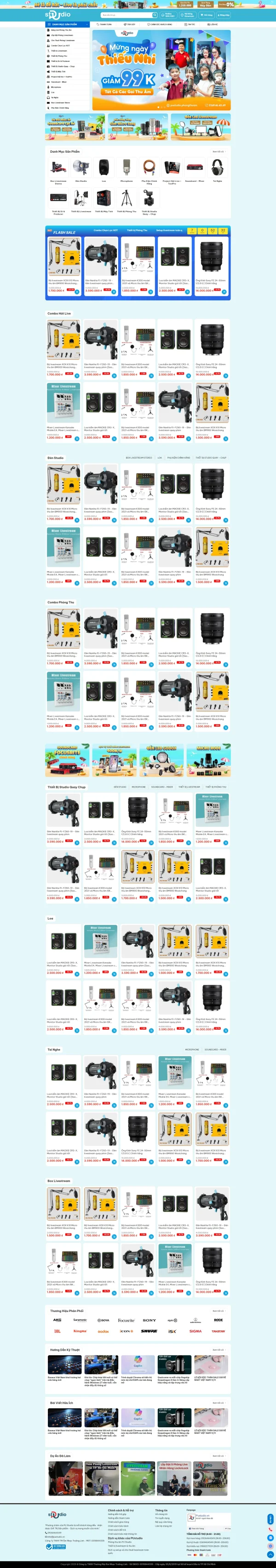 Theme wordpress bán phụ kiện cho studio
