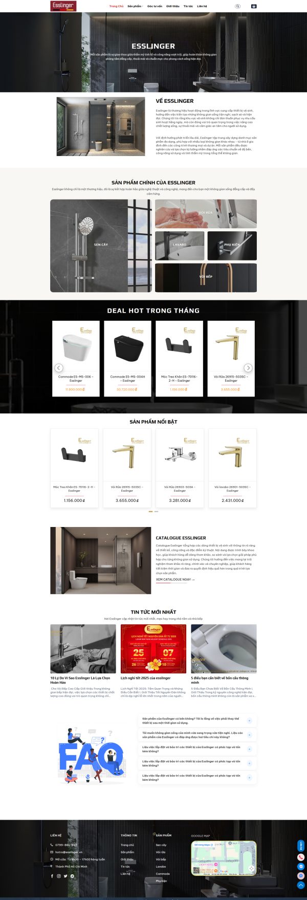 Theme WordPress Bán Vòi Sen & Thiết Bị Vệ Sinh