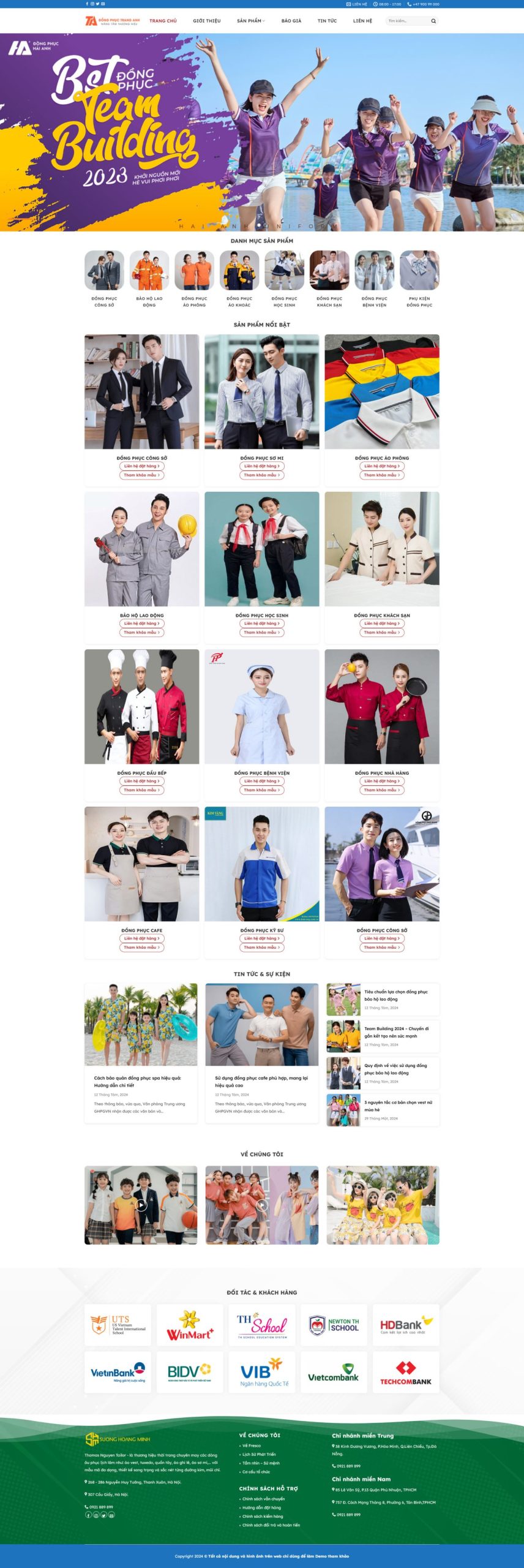 Theme WordPress Đồng Phục Công Ty – Giao Diện May Đồng Phục Chuẩn SEO 2026 tại Buôn Ma Thuột, Đắk Lắk