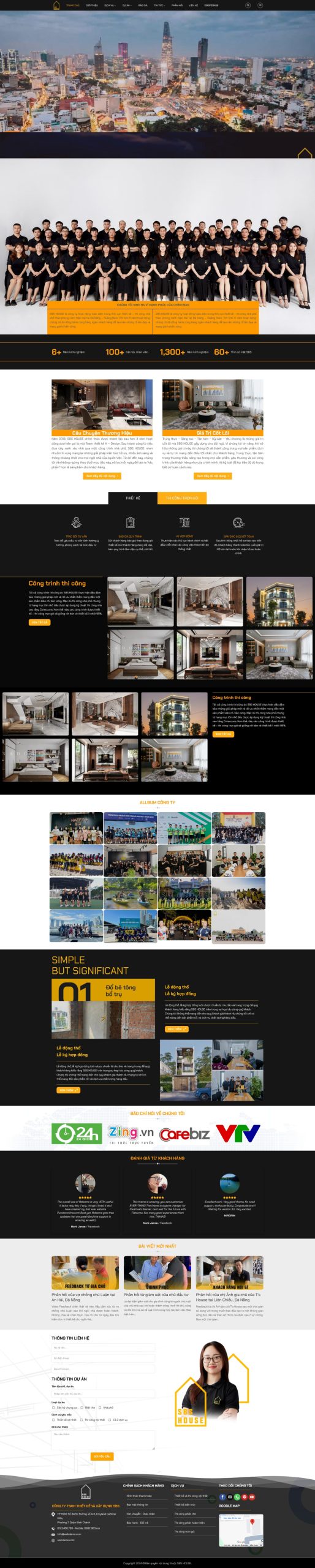 Theme WordPress Kiến Trúc Nội Thất Giống SBS House Chuẩn SEO 2026