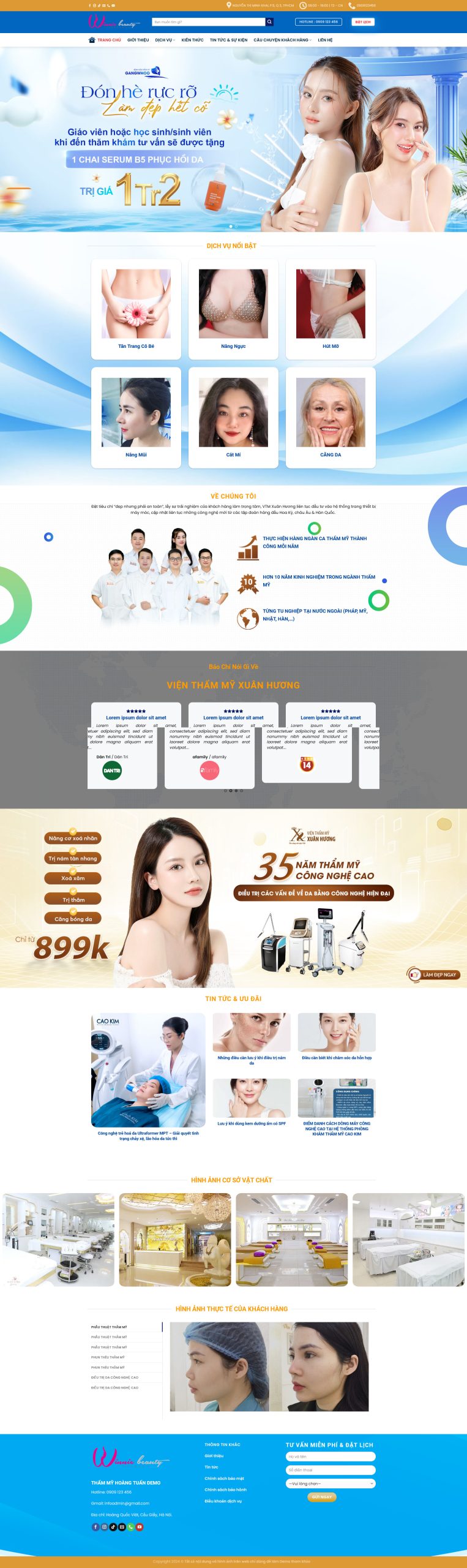 Ảnh Theme WordPress Spa & Thẩm Mỹ Viện đẹp chuẩn seo