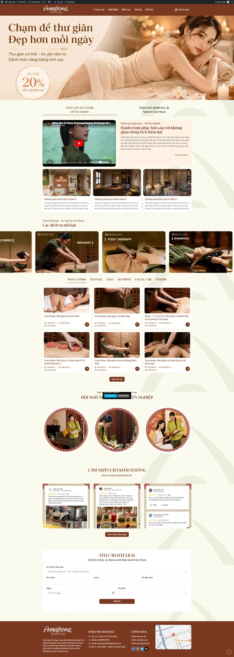 Ảnh Theme WordPress Spa – Giao diện thư giãn sang trọng, chuẩn SEO